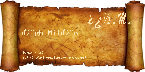Ágh Milán névjegykártya
